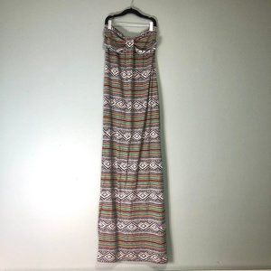FULL TILT Striped Strapless Maxi Dress